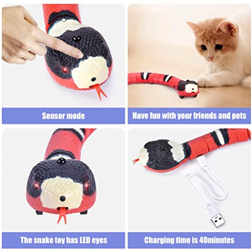 Jouet de serpent à induction électronique et interactif pour chat et chien