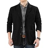 [GmrvaMen] テーラードジャケット ジャケット ブレザー コットン ビジネス カジュアル 3つボタン 細身 アウター 上着 厚手 防寒 防風 秋冬 ファッション おしゃれ 大きいサイズ メンズ (ブラック, 3XL)