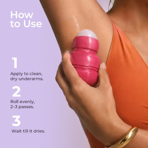 Image of Hula Hoop Brightening Underarm Roll On | Exfoliates & Fades Dark Underarms| 48Hr Odour Control with 5% AHA, Vitamin C | 0% Alcohol & Aluminium Free, Citrus Fragrance | For Men & Women, 40ml