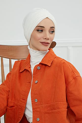 Aisha's Design Shirred Elegance Head Turban For Women Fashion Instant Turban Shirred Head Scarf for Women4