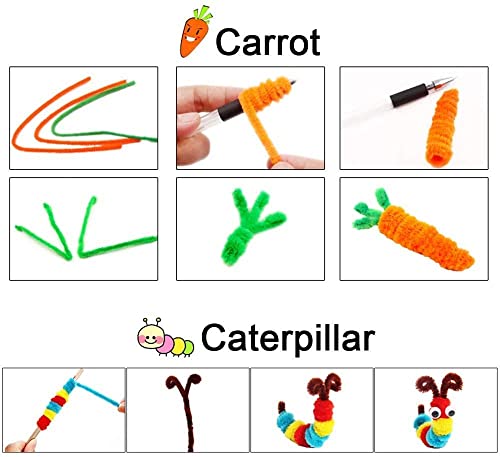 Nyganmelloz 200 Pieces Pipe Cleaners Multi Colors 30cm Chenille Stems Arts and Crafts for Kids DIY Art Creative Crafts Project Decorations (20 colors)