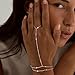 Moodear Cute Bracelet Layered Hand Link Chain for Women - Adjustable Trendy Sterling Silver Dot Ring Chain Bracelets Non Tarnish Jewelry Gift