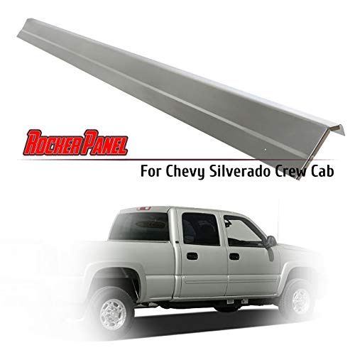 ECOTRIC Steel Rocker Panels Crew Cab Replacement For Chevy Chevrolet Silverado GMC Sierra 1999-2007 4 Dr