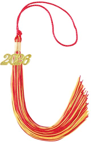 Image of Red and Gold Graduation Tassel 2026 for Grad Cap and Graduation Ceremony Accessory Decoration