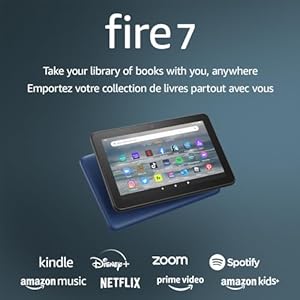 Amazon Fire 7 tablet, 7” display, read and watch, under $80 with 10-hour battery life, (2022 release), 16 GB, Black