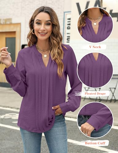 Image of Blooming Jelly Women's Long Sleeve Blouses Dressy Casual Business Work Tops