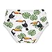 Joisal Fancy Girls Underwear Toddlers Cotton Little Girl Panties Toucans Green Tropical Leaves White Briefs Kids Undies 8-9 Years