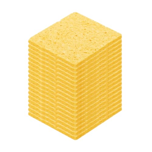 Image of MECCANIXITY 15PCS Soldering Sponge 60 x 60mm Square with Holes Deep Cleaning Pad Welding Tip Iron Replacement for Cleaning Soldering Iron 3mm Natural Thickness 14mm Water Absorption Thickness
