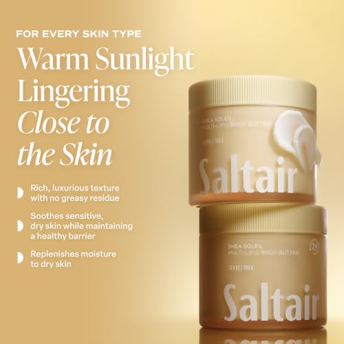 Image of Saltair Multi-Lipid Body Butter | Shea Soleil Hydrating Cream | 10 oz