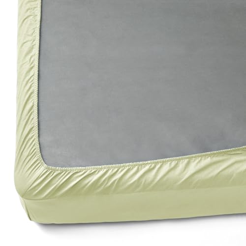 Image of Naksh 100% Cotton 210 TC Plain Elastic Fitted Bedsheets Super King Size 78 x 72 Inches, Ivory | 1 Elastic Bedsheet King Size Cotton & 2 Pillow Covers |Super King Size Bedsheet
