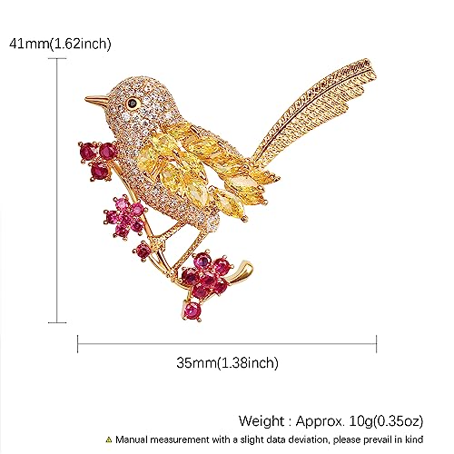 Image of Brooch Pins for Women Fashion Jewelry Cubic Zirconia Brooches and Pins for Birthday Wedding Party Gift