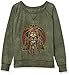 The Mountain Unisex-Erwachsene Dj Lion Retro Slouchy Crew T-Shirt, grün, Medium