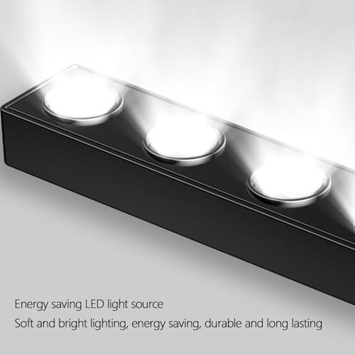 Lámpara de pared solar LED IP54 negra aplique rectangular largo exterior e interior luz cálida x6 3