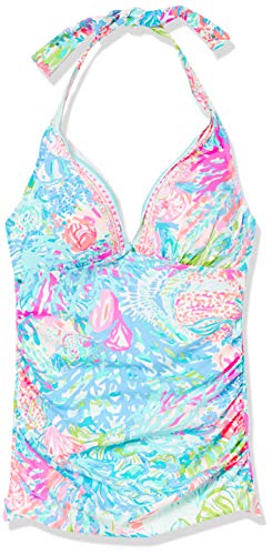 Lilly Pulitzer Bliss Halter Tankini Multi Fished My Wish Engineered 4