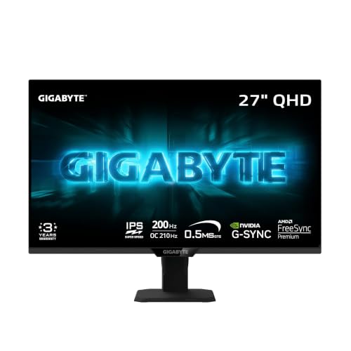 Image of GIGABYTE - G27Q20-T - 27 inch SuperSpeed IPS Gaming Monitor - QHD 2560x1440-200hz /OC 210hz - 0.5ms GTG - AMD FreeSync Premium, G-SYNC Compatible - HDMI - Tilt Adjustable - Black