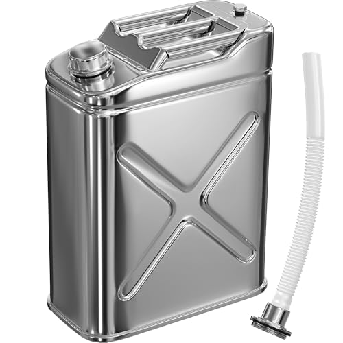TOMUM Stainless Steel Water Container for Camping - 5 Gallon Heavy Duty Metal Hydration Jug Tank Can - 304 Stainless Durable Portable Outdoor Water Storage for Car & Travel
