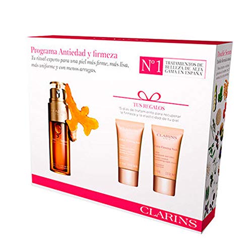 Clarins doble serum 50ml + extra firming dia 15ml + extra firming noche 15ml, negro