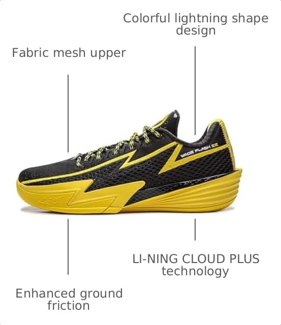 Image of LI-NING Wade Flash Series Men's Basketball On-Court Shoes Professional Cushioning Responsiveness Sneakers ABPU027 ABPU039 ABPV013