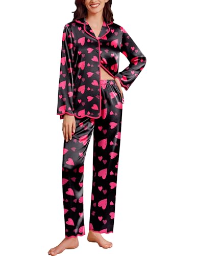 Ekouaer Silk Satin Women's Pajama Set