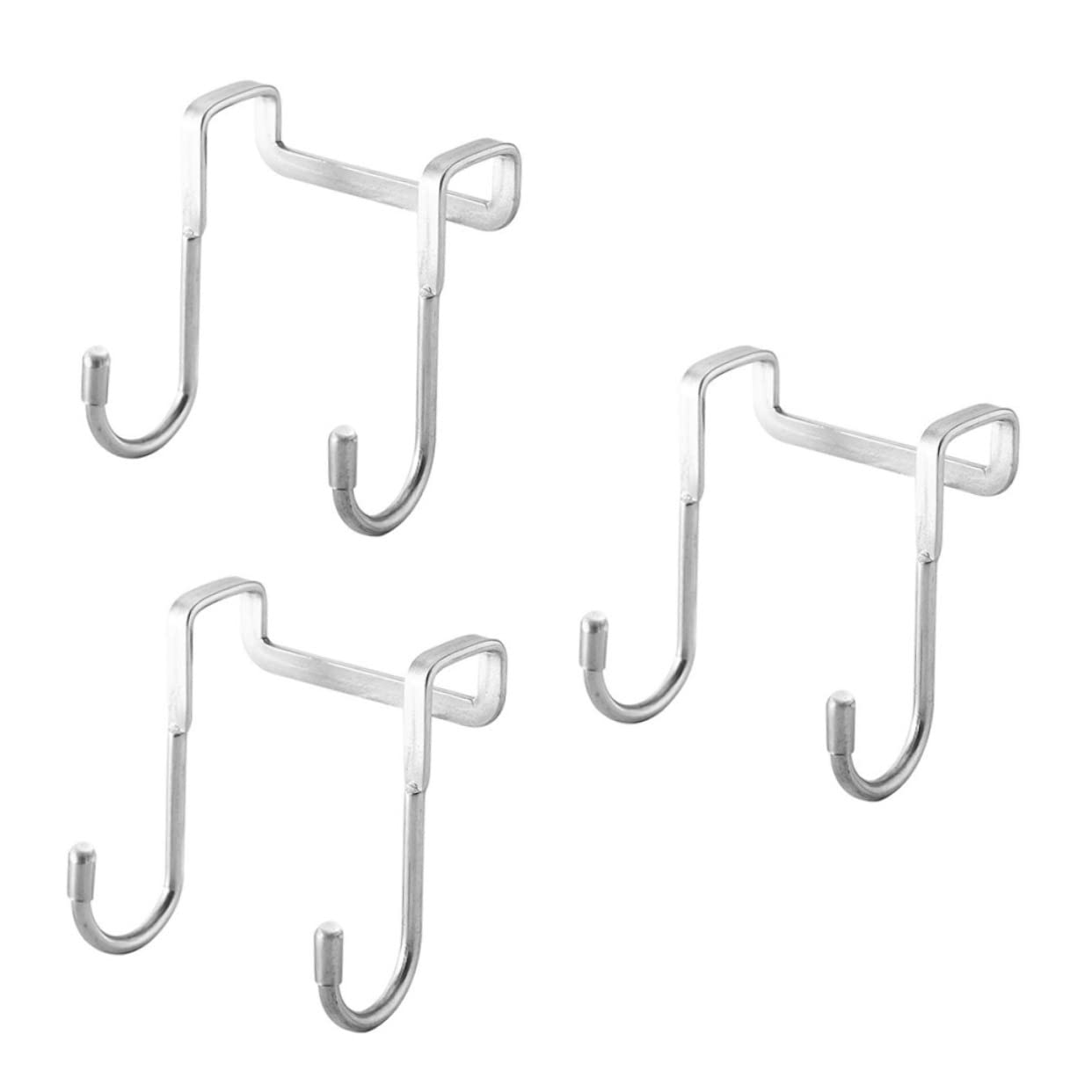 BELLIFFY 3pcs Door Hanger Door Hanging Rack Door Hanging Hooks Wall Clothes Rack Outdoor Hooks for Towels Cabinet Hook Multipurpose Hanger Back of Door Hooks Stainless Steel Silver