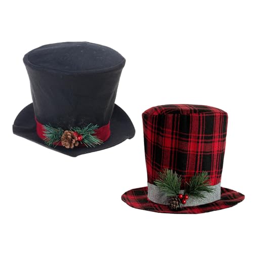 Sombrero de estrella negro TSMORY para decoración de árbol de Navidad con estructura de madera 6