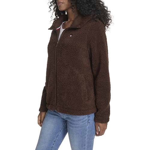 Tommy Hilfiger Women's Zipper Hoodie Sherpa Fuzzy Jacket3