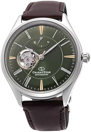 ORIENT RE-AT0202E00B Star Mechanical Wristwatch, Automatic (Hand Winding), Classic Semi-Skeleton Men's, green