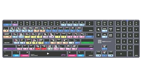 Logickeyboard Titan Wireless Backlit Keyboard for Avid Media...