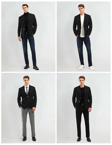 Image of Arrow Textured Slim Fit Blazer for Men - Button Closure Formal & Casual Wear Mens Blazer