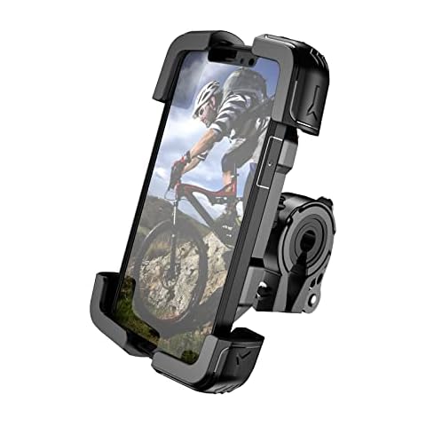 Bicycle Mobile Phone Holder, Tapsin 360° Rotatable Universal Motorcycle Mobile Phone Holder for 3.5 - 6.5 Inch Smartphones with Free Small Phone Holder Cover