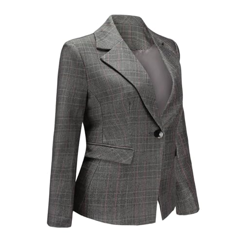 Chic Vintage Plaid Blazer & Pants Set for Effortless Style - Image 2