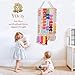 YOcity Bow Organizer for Girls Baby Headband Holder Bow Holder for Girls Hair Accessory Storage Headband Organizer for Girls Wall Room Baby Nursery Decors (Beige)