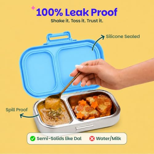 Image of Basil Bento Ace 2C Steel Lunch Box - Wiggly Woof