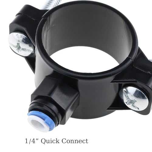 DGZZI Water Purifier Accessory Under Sink Reverse Osmosis System Hose Adapter Black Quick Connect Wastewater Clamp for Water Purifier and Water Purifier and Direct Drinking Water Dispenser - Thumbnail 3