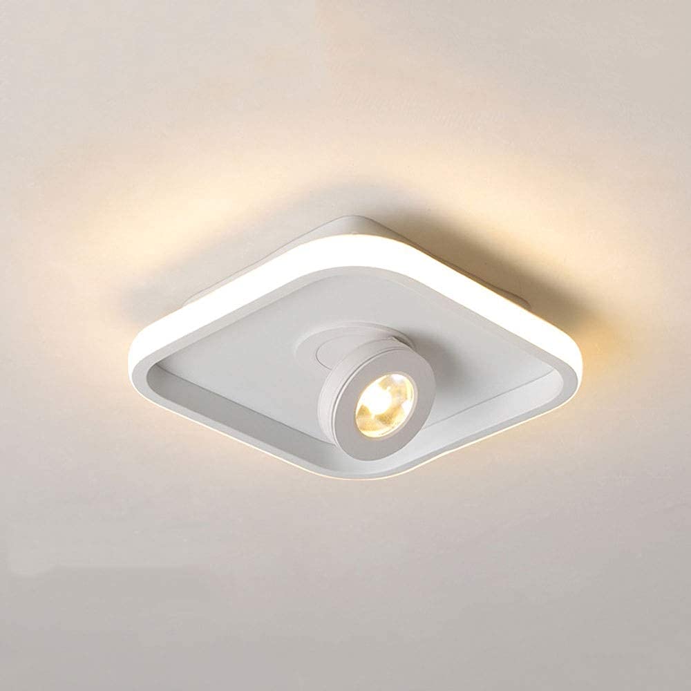 Spot de plafond en métal blanc minimaliste luminaire d'accentuation géométrique haut de gamme