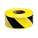 Brady 91104, Reinforced Barricade Tape w/Legend:"Black & Diagonal Warning Stripes", 2 Rolls