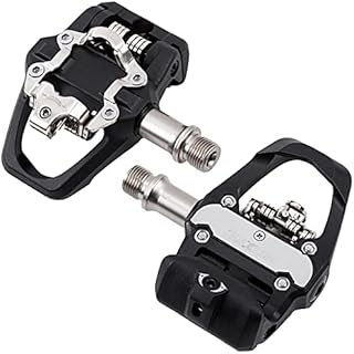 BUCKLOS Dual-Purpose Spin Bike Pedals Compatible with Peloton Look Delta and Shimano SPD Cleats, 9/16'' Indoor Cycling Clipless SPD Pedals for Spin Bike