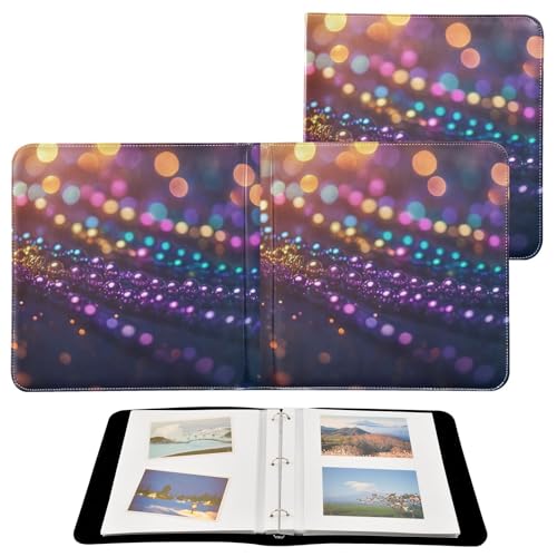 Álbum de fotos adhesivo DIY Scrapbook Álbum Carnaval Mardi Gras Encuadernador de 3 anillos Álbum de fotos 40 páginas 8x10 para recuerdos miniatura 2