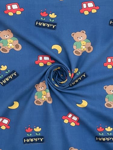 Image of Weave & Decor Printed Kids Bedsheets for King Size Bed 72x78x8 Inches, with 2 Pillow Covers 20x30 Inches for Longer Double Mattresses