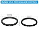 PATIKIL 49mm-43mm Metall Step Down Ring, Kamera Objektiv Filter Adapter Ring Aluminium Filter Adapter Ring für Kameraobjektive Hood, Schwarz