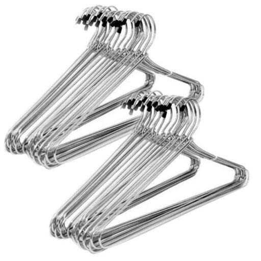 Strong Durable Steel Cloth Hanger Pack of 12 Pieces (12) ,Stainless Steel at Rs. 171