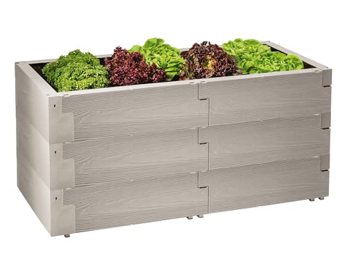 JUWEL Hochbeet Timber 3er-Set (18 Bausteine, Kräuterbeet...