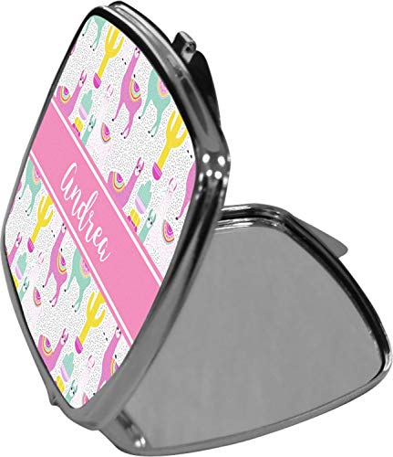 Espejo compacto personalizado con diseño de llamas miniatura 3