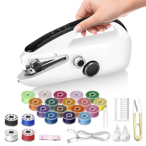 Portable Mini Sewing Machine for Beginners， Portable Handheld Sewing...