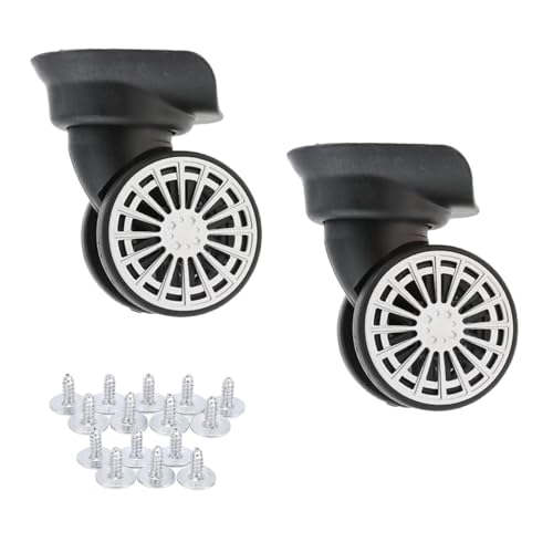Suitcase Luggage Wheel Casters Replacement, 1 Pair A60 Universal Swivel Suitcase Luggage Mute Casters Replacement Wheels with Luggage Dual Wheels Spinner 9.8x9.7cm/3.9x3.8in (A60 Model Wheel)