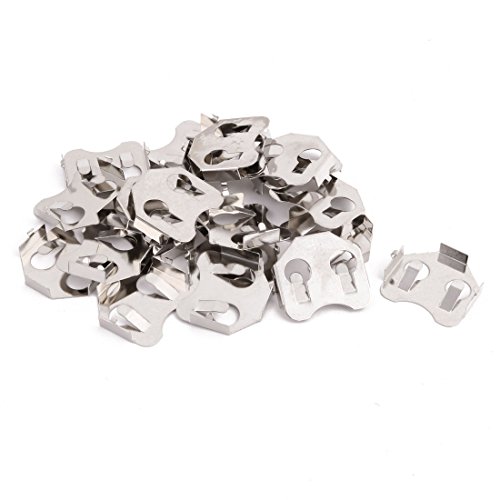 Aexit 20Pcs Placas para Batería CR2032/BR2025 Tono Plata miniatura 1