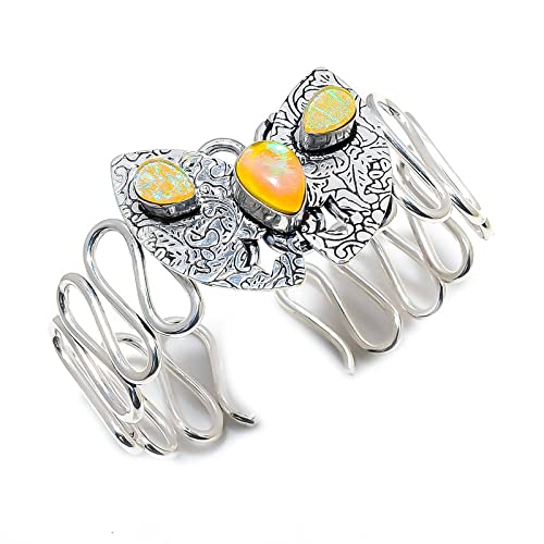 Bracelet triplet opale argent sterling anti-ternissement pour peaux sensibles