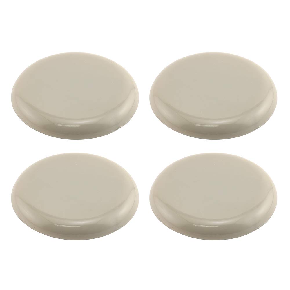 Prime-Line MP75221 Furniture Sliders 4-Pack - 2-1/8 Inch Round Adhesive Tan Hard Plastic