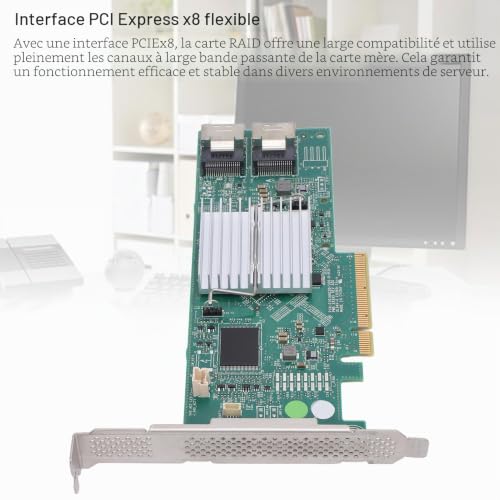 Carte Contrôleur Raid IR H310, Carte Réseau SAS PCI Express X8 6 Go/s pour Système Serveur – vue 5