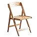 XZFDC Krzesło składane z naturalnego drewna, drewniane krzesło do jadalni w stylu vintage, przenośny składany stołek na zewnątrz, ekologiczne krzesło z drewna do kuchni, salonu, na patio, bistro, naturalne, 35 x 36 x 61 cm